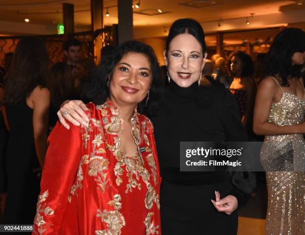 Hollywood Foreign Press Association president Meher Tatna and Nancy Lesser attend HBO's Official 2018 Golden Globe Awards After Party on January 7,...