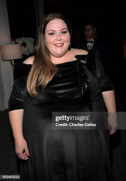 Actor Chrissy Metz attends the 2018 InStyle and Warner Bros. 75th Annual Golden Globe Awards Post-Party at The Beverly Hilton Hotel on January 7,...