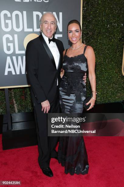 75th ANNUAL GOLDEN GLOBE AWARDS -- Pictured: CEO of MGM Gary Barber and Nadine Barber arrive to the 75th Annual Golden Globe Awards held at the...