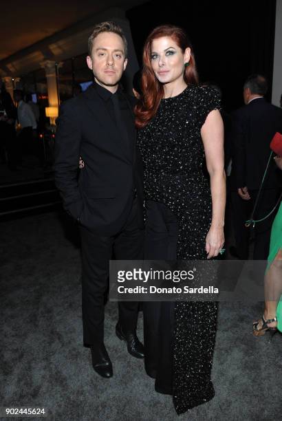 Actor Debra Messing attends the 2018 InStyle and Warner Bros. 75th Annual Golden Globe Awards Post-Party at The Beverly Hilton Hotel on January 7,...