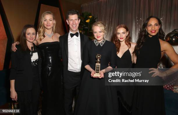 Actors Alexis Bledel, Yvonne Strahovski, Hulu Senior Vice President of Content Craig Erwich, Actors Elisabeth Moss, Madeline Brewer and Amanda Brugel...