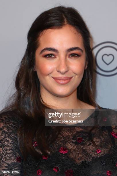 Actor Alanna Masterson attends the 2018 InStyle and Warner Bros. 75th Annual Golden Globe Awards Post-Party at The Beverly Hilton Hotel on January 7,...