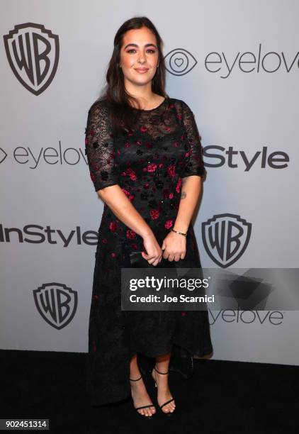 Actor Alanna Masterson attends the 2018 InStyle and Warner Bros. 75th Annual Golden Globe Awards Post-Party at The Beverly Hilton Hotel on January 7,...