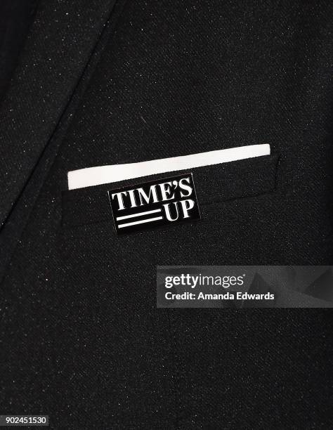 Director Jean-Marc Vallee, pin detail, arrives at HBO's Official Golden Globe Awards After Party at Circa 55 Restaurant on January 7, 2018 in Los...