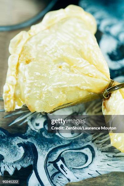 yuba (tofu skin) - nata de soja fotografías e imágenes de stock