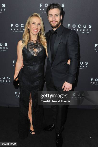 Sam Taylor-Johnson and Aaron Taylor-Johnson arrive at 2018 American Rescue Dog Show on January 7, 2018 in Beverly Hills, California.