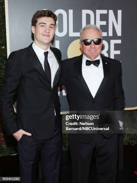 75th ANNUAL GOLDEN GLOBE AWARDS -- Pictured: Producer Lorne Michaels and Edward Edward Lipowitz arrive to the 75th Annual Golden Globe Awards held at...