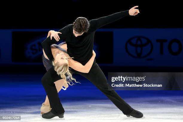Madison Hubbell and Zachary Donohue skate in the Smucker's Skating Spectacular during the 2018 Prudential U.S. Figure Skating Championships at the...
