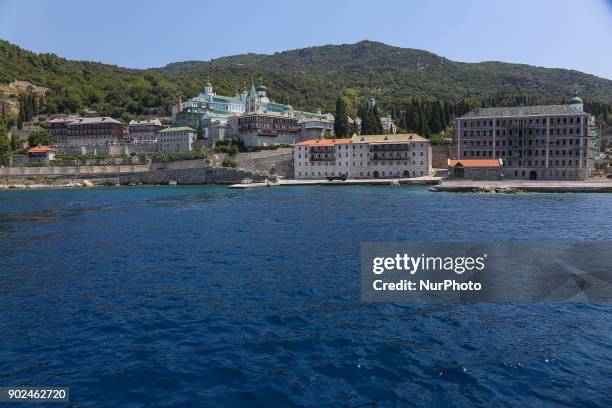 St. Panteleimon Monastery or as it widely known the &quot;Russian or Rossikon&quot; monastery in Mount Athos. Built in 11th century and hosting at...