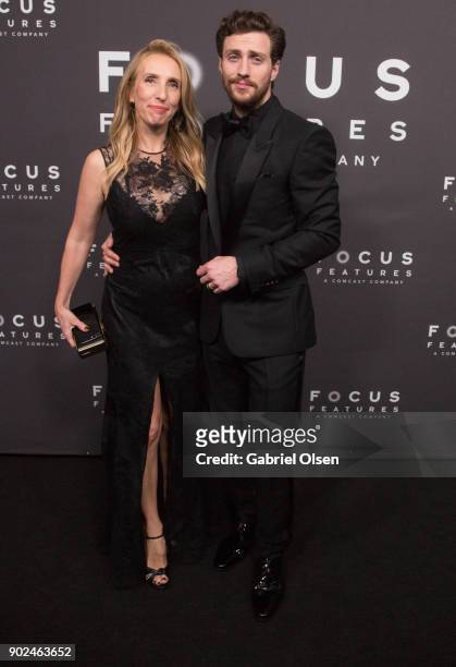Sam Taylor-Johnson and Aaron Taylor-Johnson attend the Focus Features Golden Globe Awards After Party on January 7, 2018 in Beverly Hills, California.
