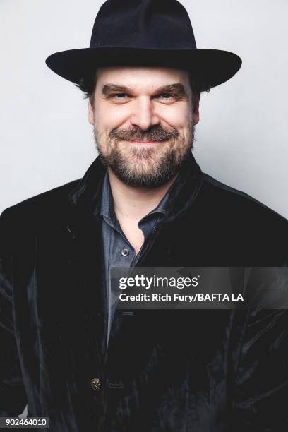 David Harbour poses for a portrait at the BAFTA Los Angeles Tea Party on January 6, 2018 in Beverly Hills, California.