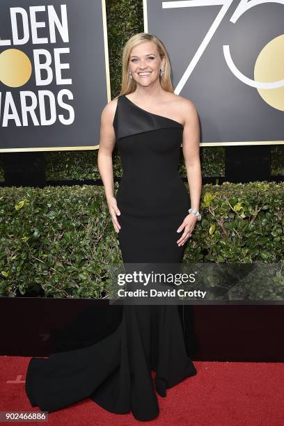 Reese Witherspoon attends the 75th Annual Golden Globe Awards - Arrivals at The Beverly Hilton Hotel on January 7, 2018 in Beverly Hills, California.