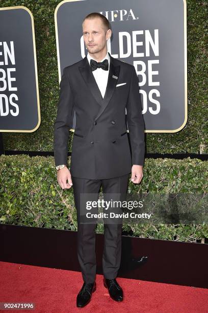 Alexander Skarsgård attends the 75th Annual Golden Globe Awards - Arrivals at The Beverly Hilton Hotel on January 7, 2018 in Beverly Hills,...