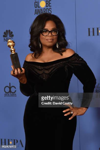 Oprah Winfrey attends the 75th Annual Golden Globe Awards - Press Room at The Beverly Hilton Hotel on January 7, 2018 in Beverly Hills, California.