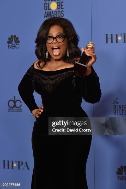 Oprah Winfrey attends the 75th Annual Golden Globe Awards - Press Room at The Beverly Hilton Hotel on January 7, 2018 in Beverly Hills, California.