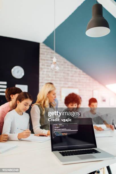 Kid Write Code 239 Girl Writing Code Stock Photos, High-Res Pictures, and Images ...