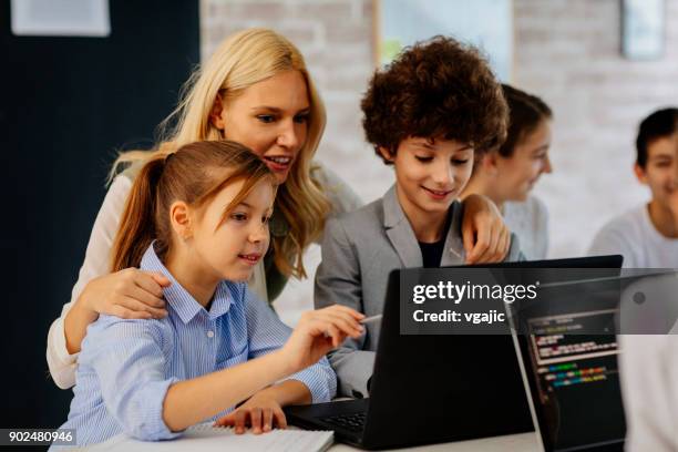 Kid Write Code Girl Writing Code Photos and Premium High Res Pictures - Getty Images