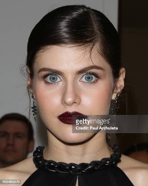 Actress Alexandra Daddario is seen in Beverly Hills on January 7, 2018 in Los Angeles, California.
