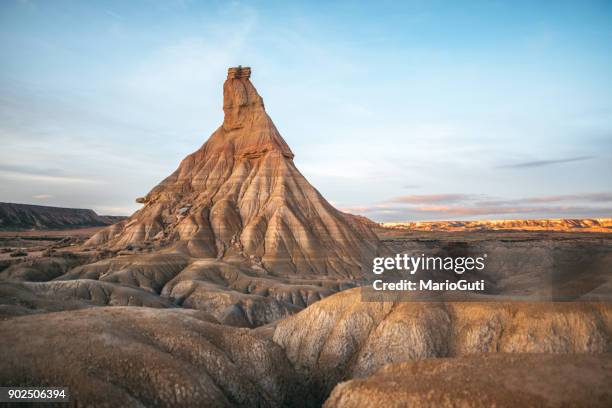 bardenas reales, o navarra, espanha - badlands - fotografias e filmes do acervo