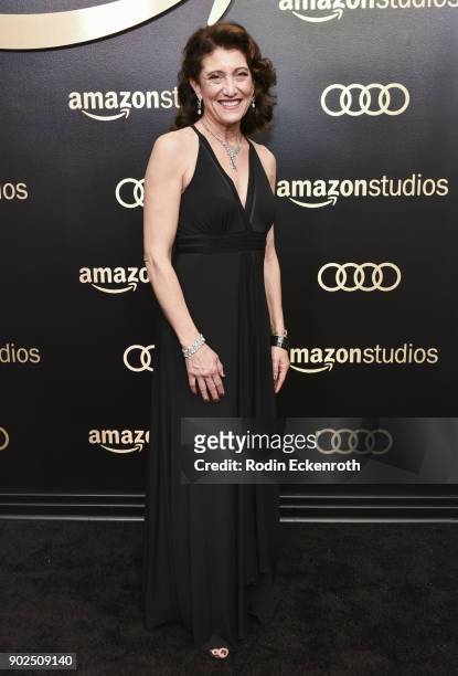 Actor Amy Aquino arrives at the Amazon Studios Golden Globes Celebration at The Beverly Hilton Hotel on January 7, 2018 in Beverly Hills, California.
