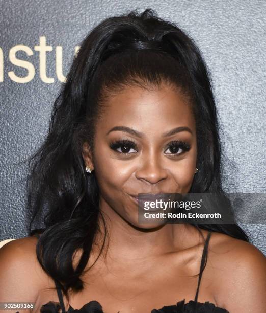 Actress Bresha Webb arrives at the Amazon Studios Golden Globes Celebration at The Beverly Hilton Hotel on January 7, 2018 in Beverly Hills,...