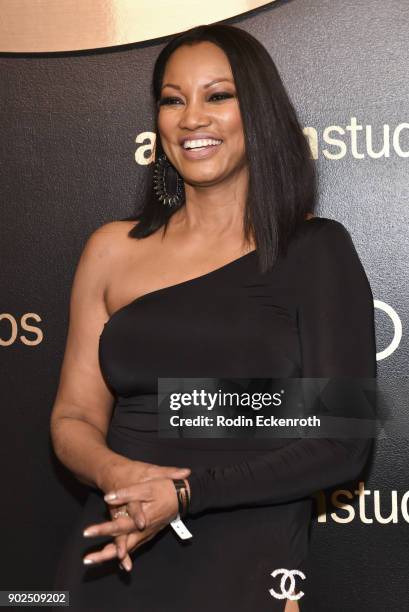 Actress Garcelle Beauvais arrives at the Amazon Studios Golden Globes Celebration at The Beverly Hilton Hotel on January 7, 2018 in Beverly Hills,...