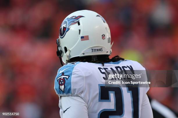 Tennessee Titans strong safety Da'Norris Searcy before the AFC Wild Card game between the Tennessee Titans and Kansas City Chiefs on January 6, 2018...