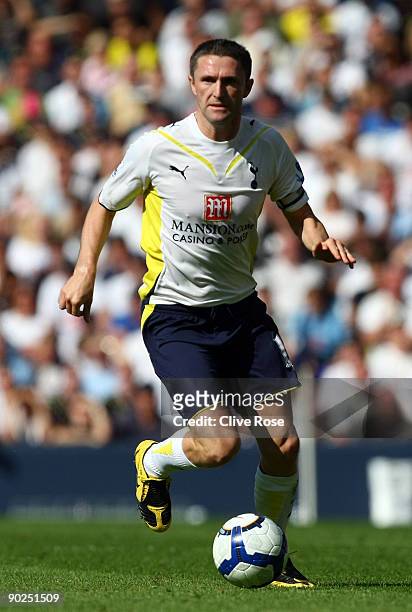 Robbie Keane of Tottenham Hotspur in action during the Barclays Premier League match between Tottenham Hotspur and Birmingham City at White Hart Lane...