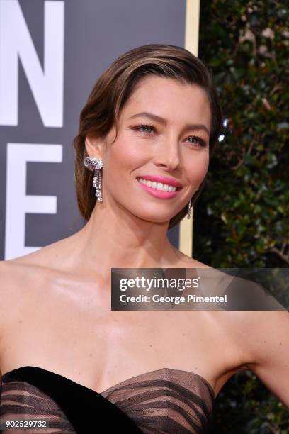 Jessica Biel attends The 75th Annual Golden Globe Awards at The Beverly Hilton Hotel on January 7, 2018 in Beverly Hills, California.