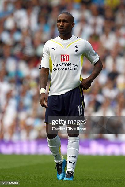 Jermaine Defoe of Tottenham Hotspur during the Barclays Premier League match between Totenham Hotspur and Birmingham City at White Hart Lane on...