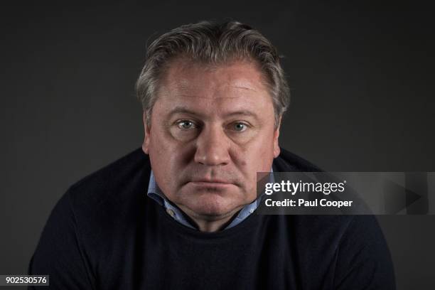 Former footballer for Manchester United, Andrei Kanchelskis is photographed for the Telegraph on November 23, 2017 in London, England.