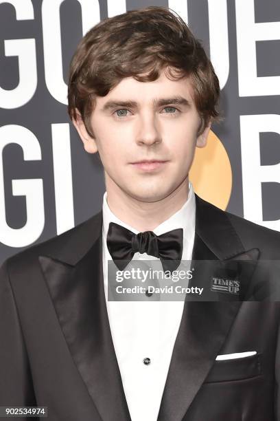 Freddie Highmore attends the 75th Annual Golden Globe Awards - Arrivals at The Beverly Hilton Hotel on January 7, 2018 in Beverly Hills, California.