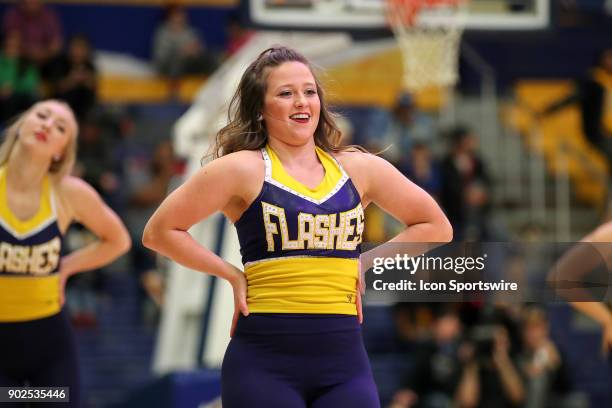 Kent State Golden Flashes dance team perform during the men's college basketball game between the Central Michigan Chippewas and Kent State Golden...