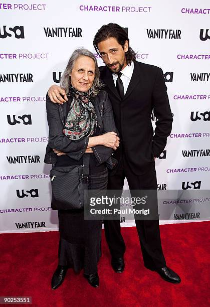 Actor Adrien Brody and mother, photographer Sylvia Plachy attend the USA Network's "American Character: A Photographic Journey" exhibition opening at...