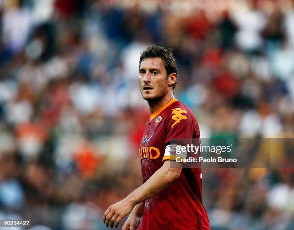 As Roma Totti Francesco Totti of AS Roma looks on during the Serie A match between ...