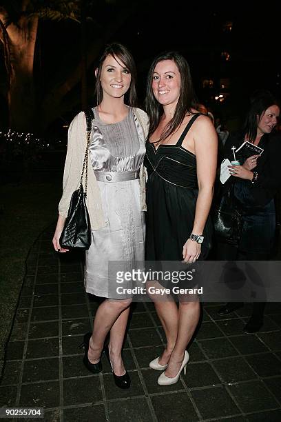 Ashley Miller and Chelsea Judkins attend the "Night of the Butterfly" charity fashion parade and party hosted by Faye Delanty's Love Chile brand in...