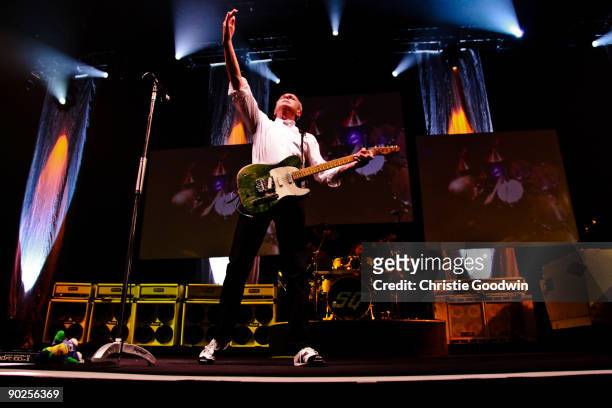 Francis Rossi of Status Quo performs on stage at Hallenstadion on August 22, 2009 in Zurich, Switzerland.