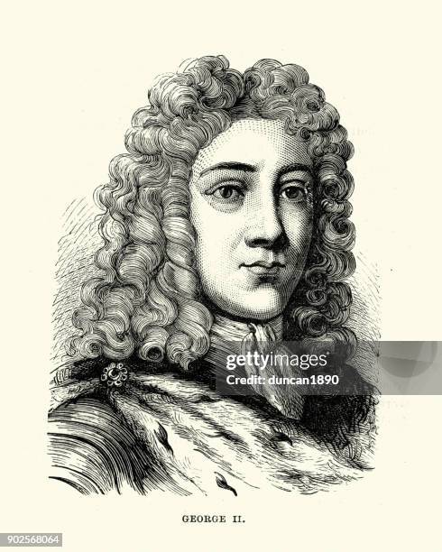 king george ii of great britain - george ii of great britain stock illustrations