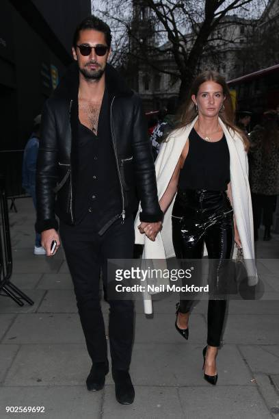 Hugo Taylor and Millie Mackinstosh attend the Blood Brother show at BFC Show Space during London Fashion Week Men's January 2018 on January 8, 2018...