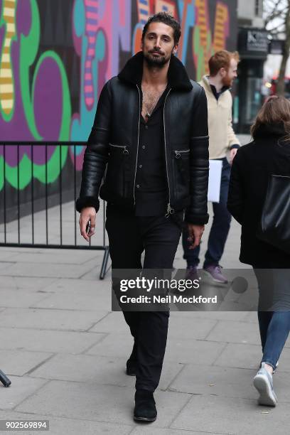 Hugo Taylor attends the Blood Brother show at BFC Show Space during London Fashion Week Men's January 2018 on January 8, 2018 in London, England.