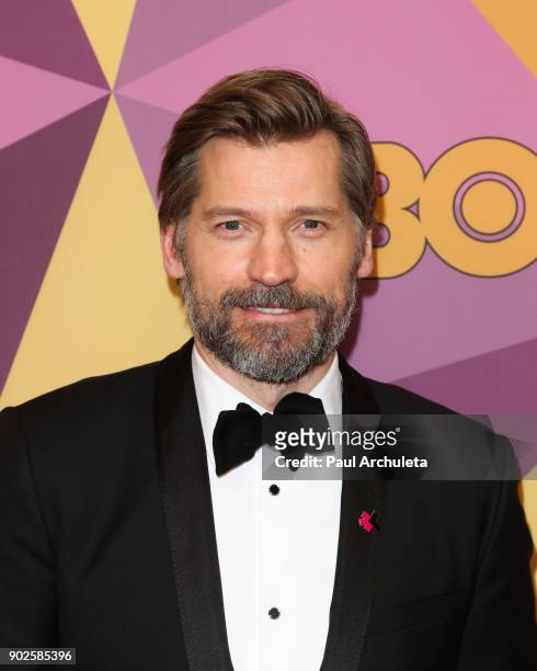 Actor Nikolaj Coster-Waldau attends HBO's official Golden Globe Awards after party at The Circa 55 Restaurant on January 7, 2018 in Los Angeles,...