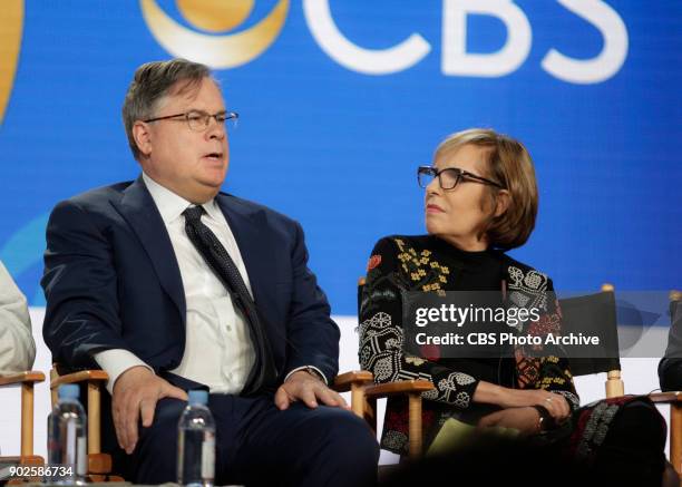 Executive Producers of various CBS series discuss POLITICS & SOCIAL ISSUES ON TELEVISION, at the TCA Winter Press Tour 2018 on Monday January 6, 2018...