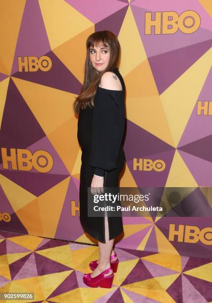 Actress Lena Dunham attends HBO's official Golden Globe Awards after party at The Circa 55 Restaurant on January 7, 2018 in Los Angeles, California.