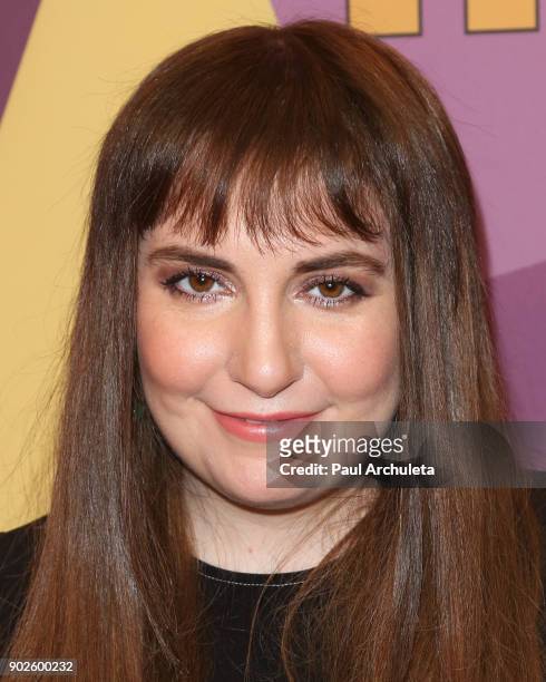 Actress Lena Dunham attends HBO's official Golden Globe Awards after party at The Circa 55 Restaurant on January 7, 2018 in Los Angeles, California.