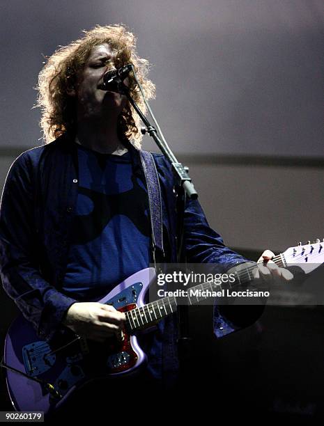 My Bloody Valentine performs on stage during the 2009 All Points West Music & Arts Festival at Liberty State Park on August 1, 2009 in Jersey City,...