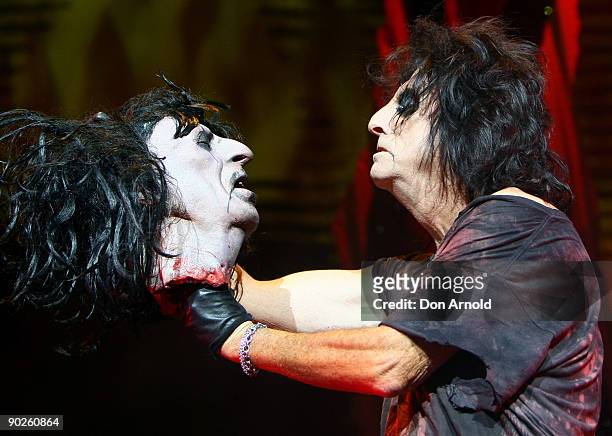 Alice Cooper performs on stage in concert at the Sydney Entertainment Centre on August 24, 2009 in Sydney, Australia.