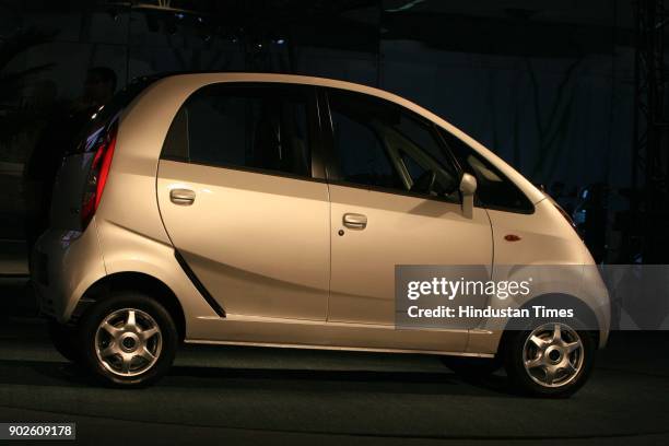 Tata Nano, the world's cheapest car by Tata motors, at the 9th Auto Expo in New Delhi.