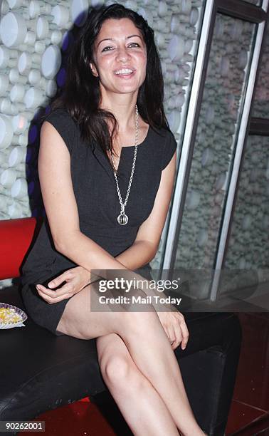 Model Aditi Govitrikar at the special screening of the film Three in Mumbai on Monday, August 31, 2009.