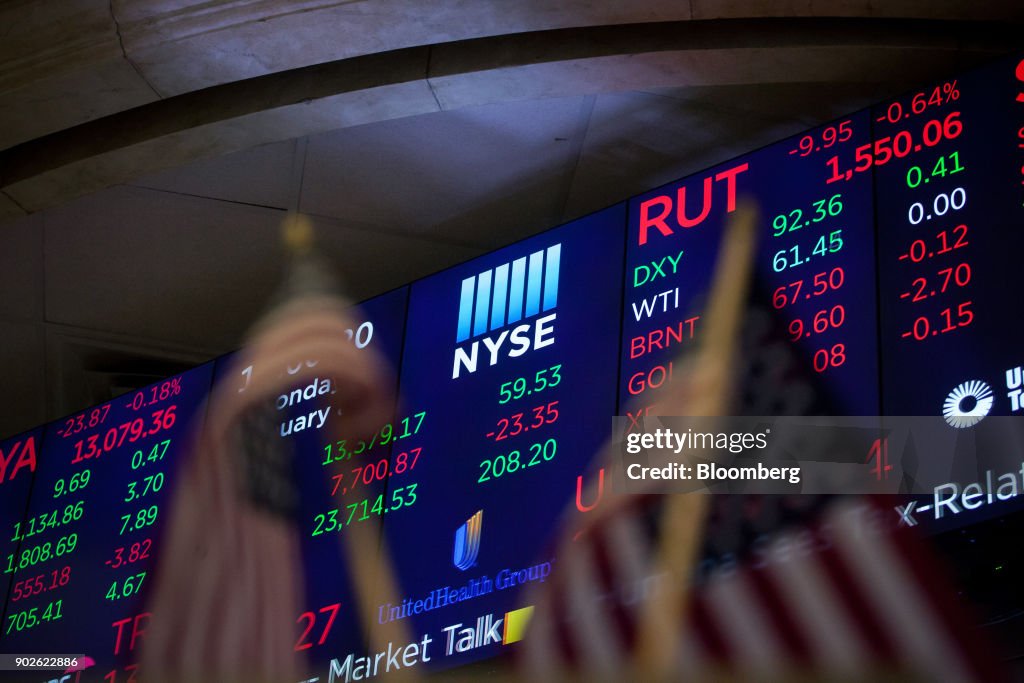 Trading On The Floor Of The NYSE As U.S. Stocks Mixed