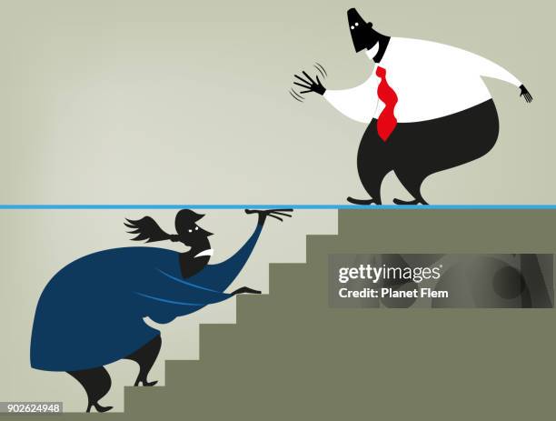 glass ceiling - glass barrier stock illustrations